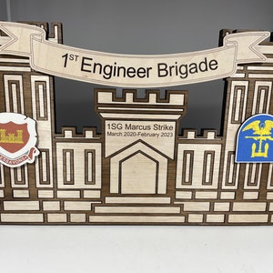 US Army Engineer Castle Custom Plaque/Sign - 15in x 9in Wall Hanging, Going away gift, Graduation Gift, PCS Gift, Retirement Gift