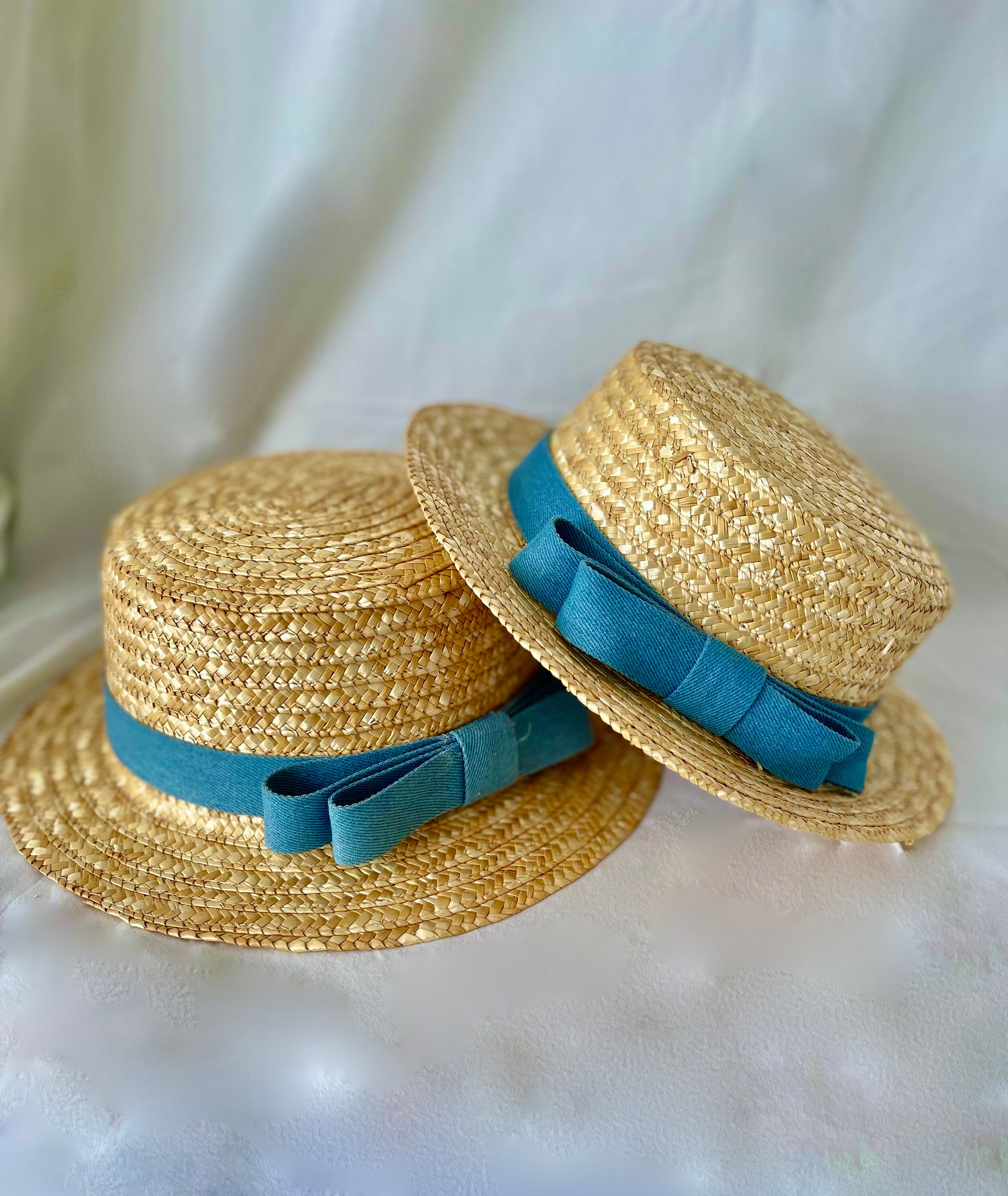 Sun Hat With Blue Denim Ribbon | Etsy 