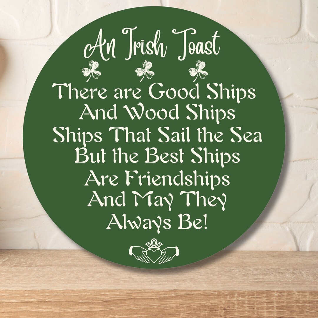 Irish Blessing Sign,shamrock Wood Celtic Home Decor,st Patrick's Day