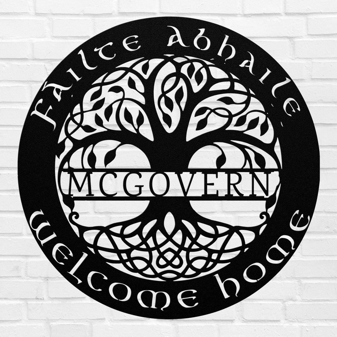 Personalized Irish Metal Wall Art, Irish Wedding or Anniversary Gift