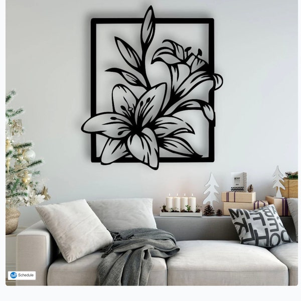 Metal Flowers Wall Art Etsy