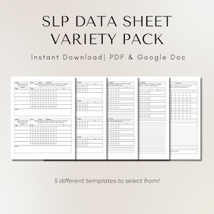 SLP Datenblatt Variety Pack | Gruppen-Fortschrittsverfolgung | Sofort Download