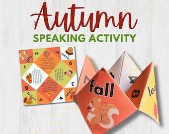 Fall Classroom Activity for Social Emotional Learning and Public Speaking | Interactive Partner Activity for Kids | Autumn Origami Craft
