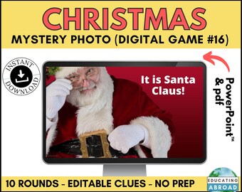 Christmas Mystery Photo Game: Classroom Brain Break (PowerPoint & PDF)