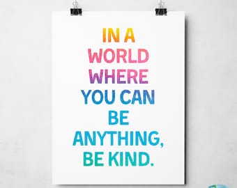 It Will Be Okay Printable Fun Colorful Wall Art Uplifting - Etsy