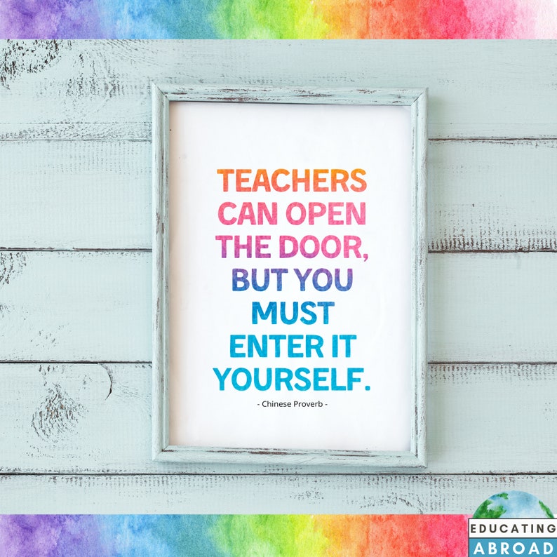 Printable Classroom Wall Art Decor Inspirational School Poster Etsy