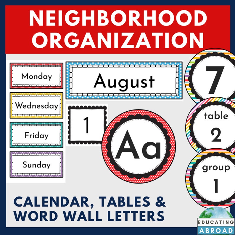 Mister Rogers Inspired Class Decor and Organization Banner Etsy