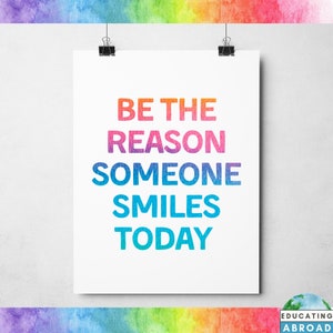 Rainbow Inspirational Quote Print: Motivational Nursery Decor (Digital Download)