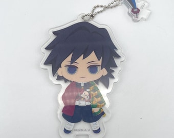Dämonentöter Giyu Tomioka Acryl Schlüsselanhänger – Chibi Maskottchen – Japan Anime Accessoire