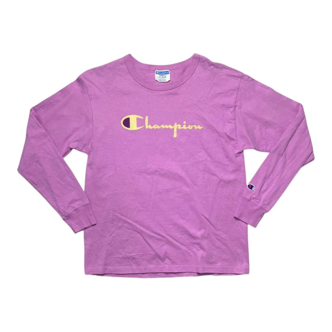 90s champion vintage shirt ロンT Vintage Champion Purple Long Sleeve Shirt Size S | 90s Streetwear