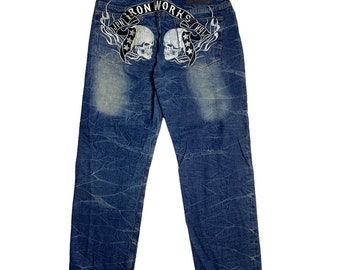 Y2K Jeans Aberrations of Youth Embroidered