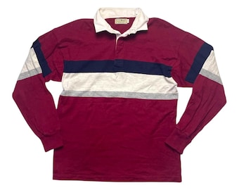 Vintage 90s LL Bean Striped Rugby Shirt: Gray Polo, Size M - Etsy