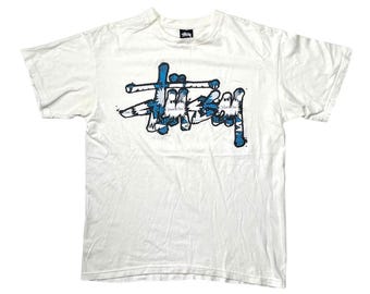 Rare!! Vintage 00's STUSSY LAURA Compared to What Photo Tee Shirt