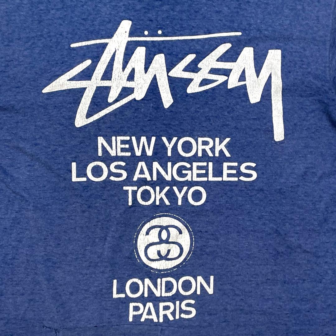 Vintage 90s Stussy Big Logo Tee: Navy Single Stitch Streetwear - Etsy