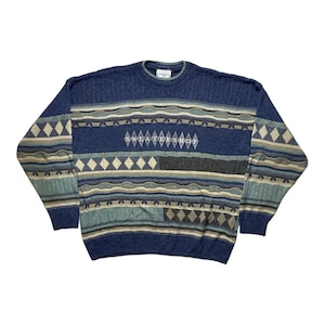 Vintage 90s 3D Knit Sweater Shop Sweater: Coogi Style, Size L