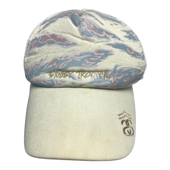 Stussy Trooper Cap: Y2K Camo Padded Brim Hat - Etsy