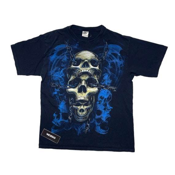 Y2K T Shirt Skull All Overprint - Etsy Y2K T Shirt Skull All Overprint - Etsy