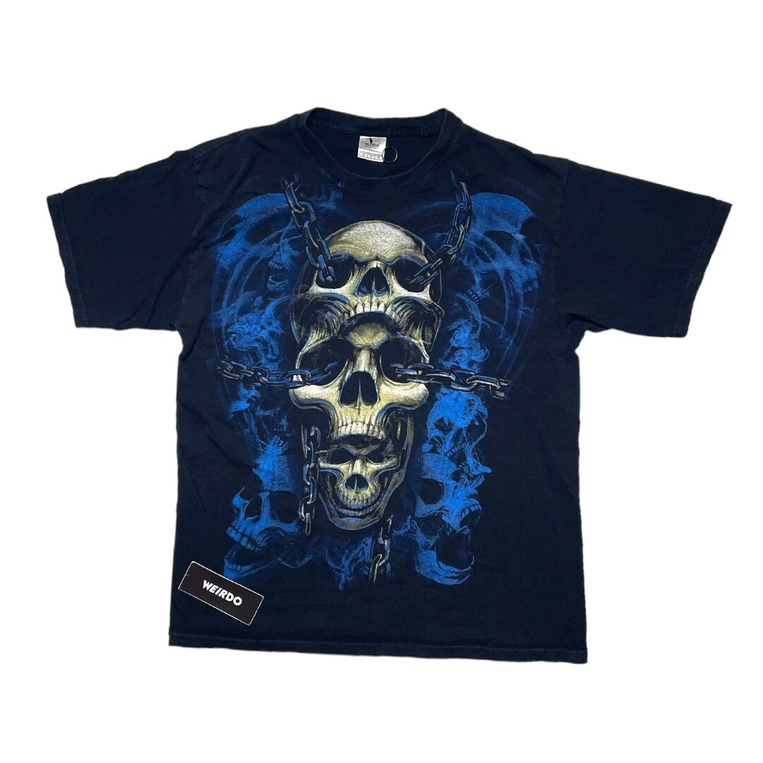 Y2K T Shirt Skull All Overprint - Etsy Y2K T Shirt Skull All Overprint - Etsy