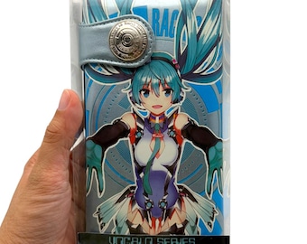Hatsune Miku Vocaloid skórzany portfel Anime długi portfel oficjalny japoński kolekcjonerski nowy w opakowaniu