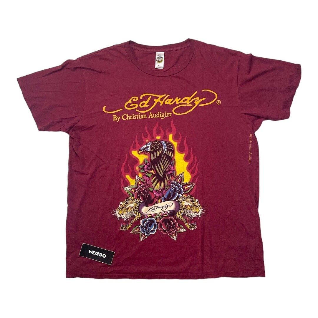 【雰囲気抜群❗️】00's Ed Hardy 鯉 和柄 黒 チビTシャツ Y2K 雰囲気抜群❗️】00's Ed Hardy 鯉 和柄 黒 チビTシャツ Y2K