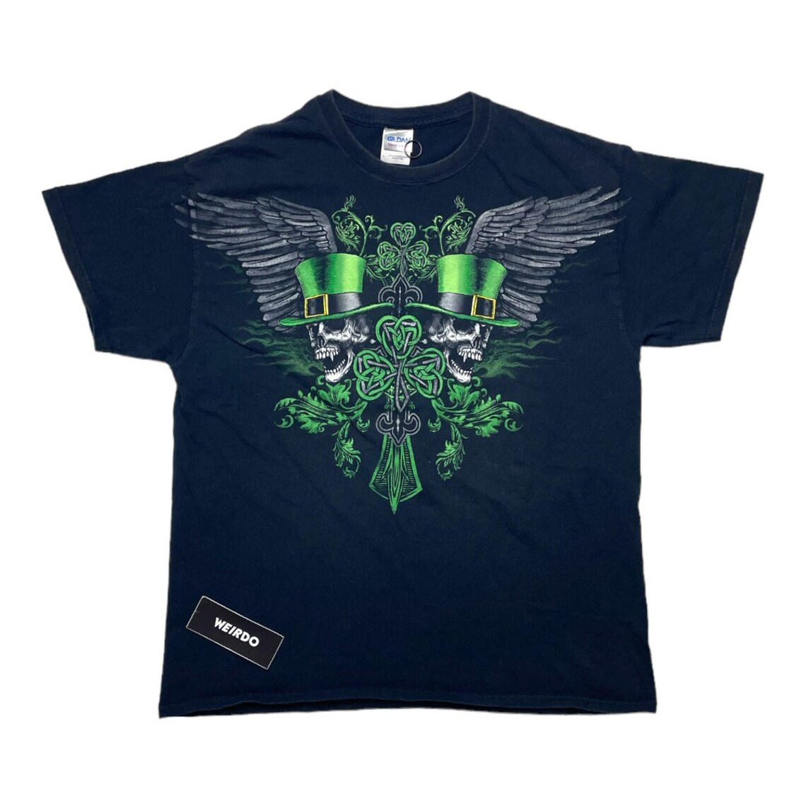 Y2K Green Skull Shirt Street Fashion Double Sided Etsy Canada