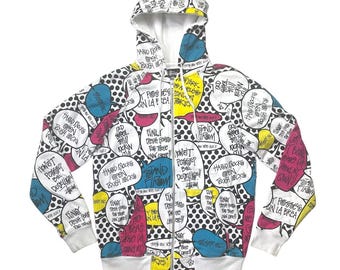 Y2K Streetwear Sweatshirt | Stussy Oversized Graffiti Hoodie