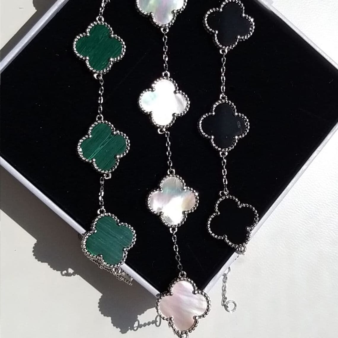 Silver clover bracelet 925 sterling silver bracelet Clover Etsy Silver clover bracelet 925 sterling silver bracelet Clover Etsy