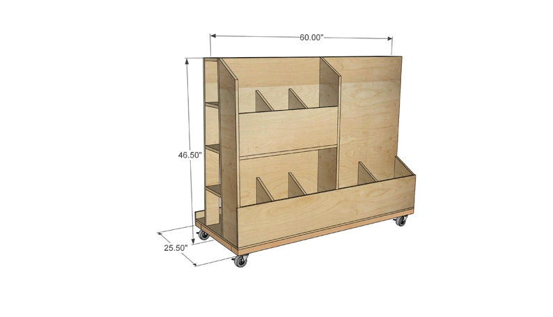 Lumber Storage Cart - Digital Build Plans image 2