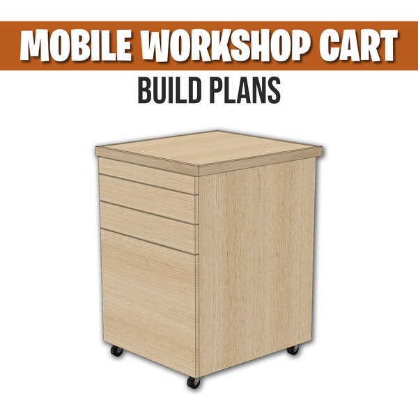 Mobile Workshop Cart - Build Plans | Drill Press Stand, Planer Stand, Workshop Cabinet