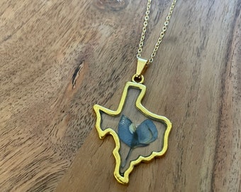 Handmade Texas Bluebonnet Necklace