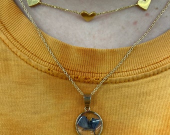 Handmade Texas Bluebonnet Necklace