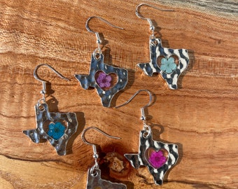 Handmade Texas Earrings Forget Me Not