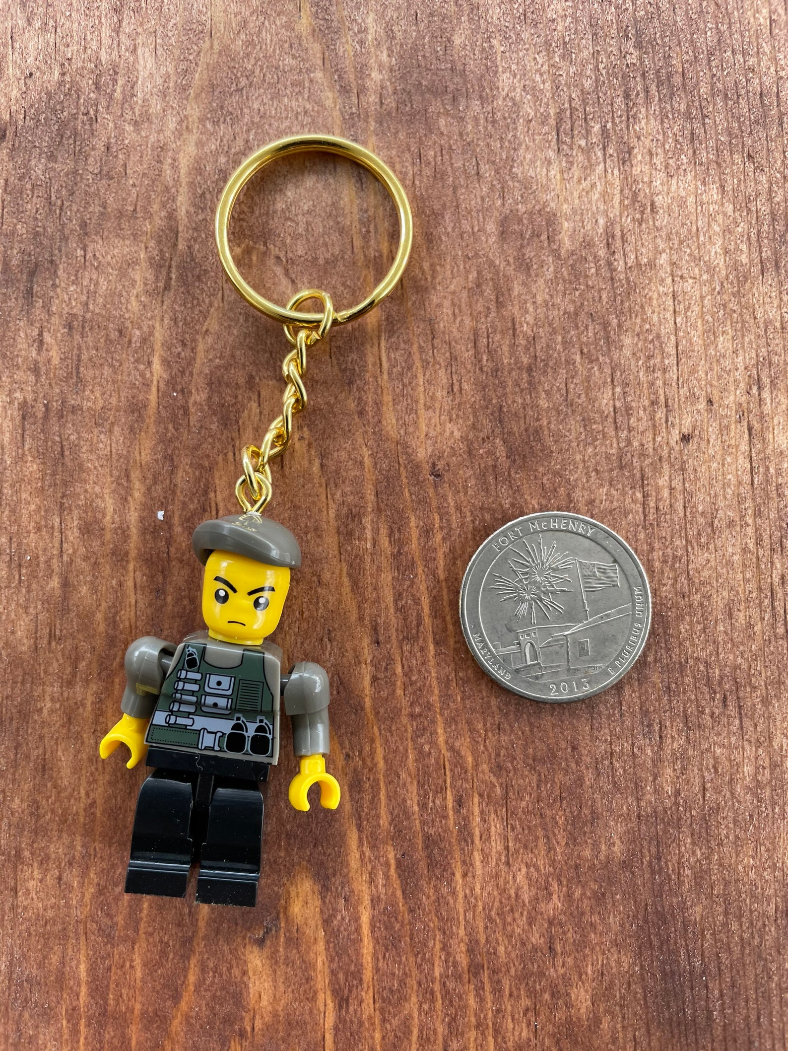 michelangelo lego keychain