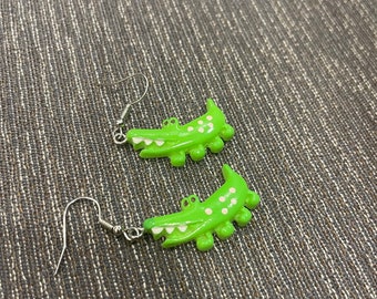 Alligator- Quirky Resin Earrings