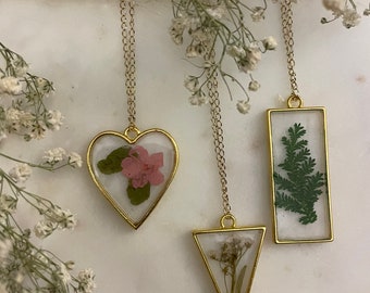 Handmade Pressed Flower Necklace