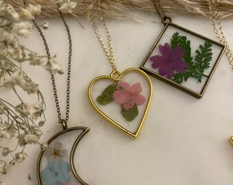 Handmade Pressed Flower Necklaces