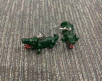 Alligator- Quirky Resin Earrings