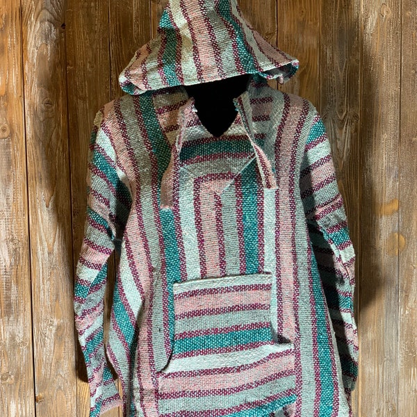 Mooie Mexicaanse Baja - Mexicaanse hoodie vintage hoodie zachte hoodie trui- Maat M