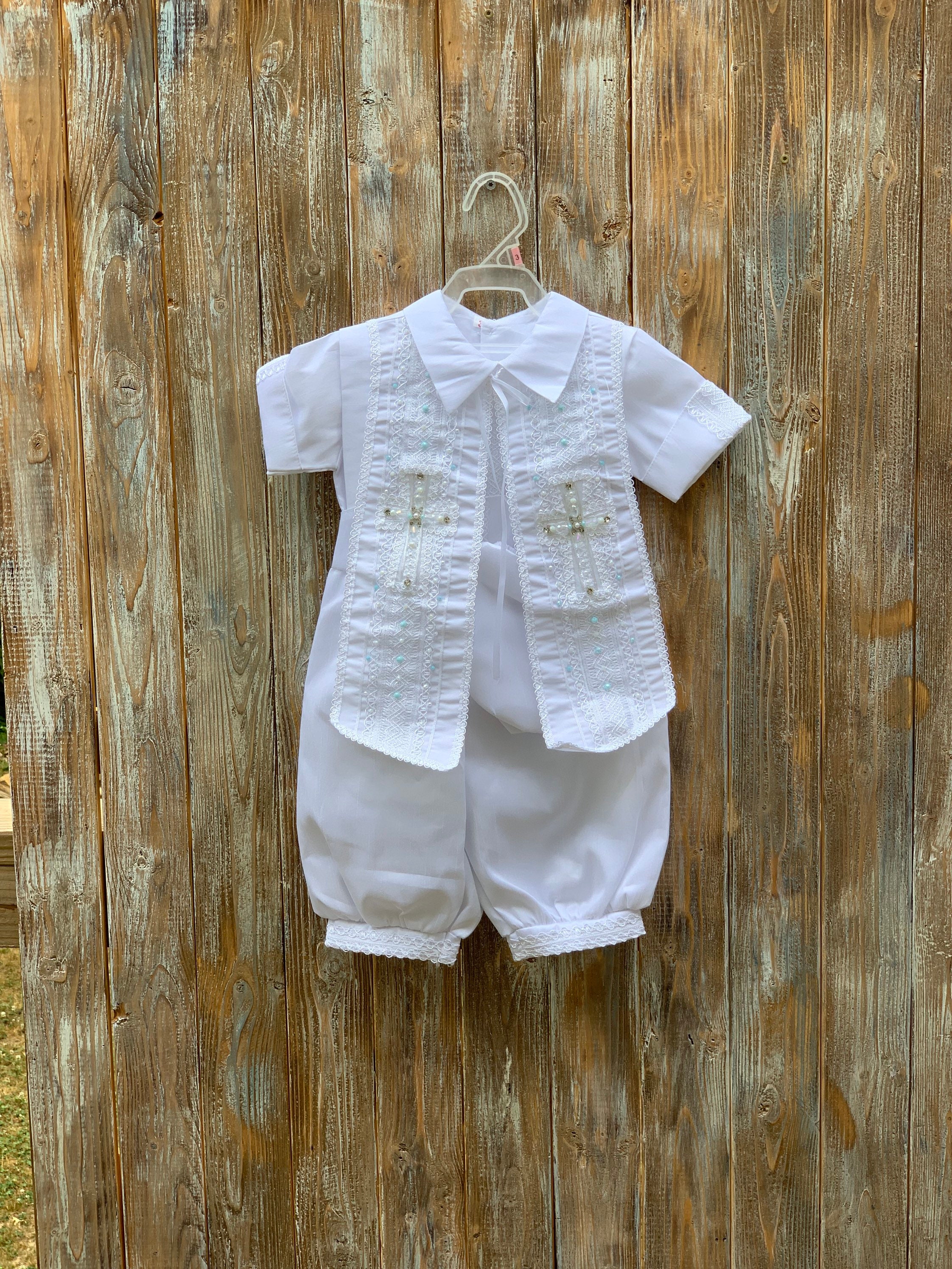 Boys baptism suit- baptism outfit-ropón para bautizo- traje para bautizo niño