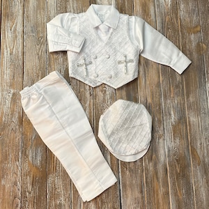 Boys Baptism Set Traje De Bautizo Para Nino Etsy