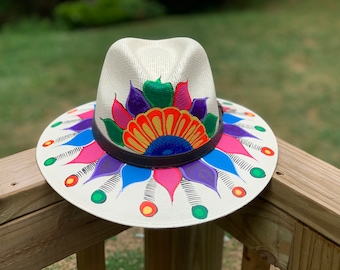 Hats- Mexican- hand painted- Mexican hat- SIZE M (22”)