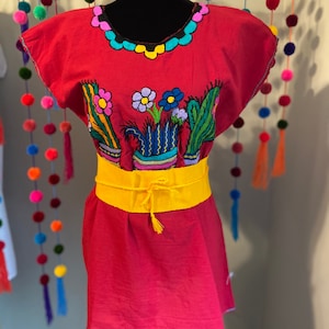 Frau Bluse - Kaktus Bluse - bestickte Bluse - mexikanische Bluse-Hand bestickte Bluse-Baumwolle Bluse