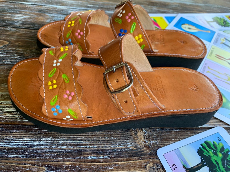 Leather Mexican sandals / sandalias de piel Mexico / handmade | Etsy