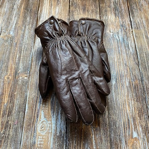 Leather gloves- winter gloves- warm gloves
