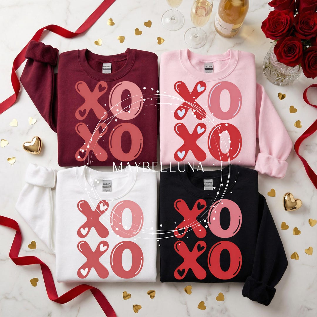 XOXO Hearts Png Bundle – Valentines Bundle Png, XOXO Valentines Day ...