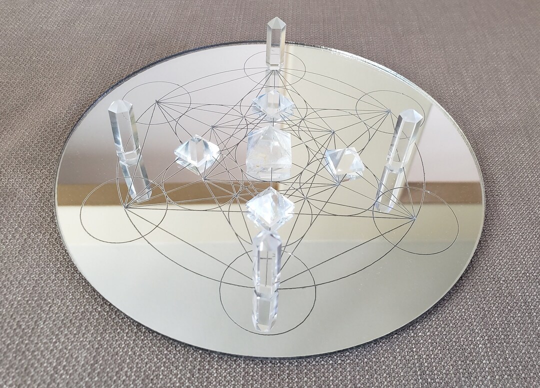 Clear Quartz Crystal Grid Clear Quartz Pyramid Clear Etsy