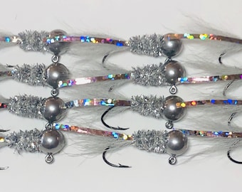 3 8 Oz Jig 50 Ball Head Jigs In Bronze With Sickle Hooks - Pick Your Size #10, #8, #6, #4, #2, Or #1! 1oz Jigs - Foto 5