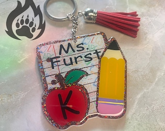Teacher Appreciation Keychain (free personalization)