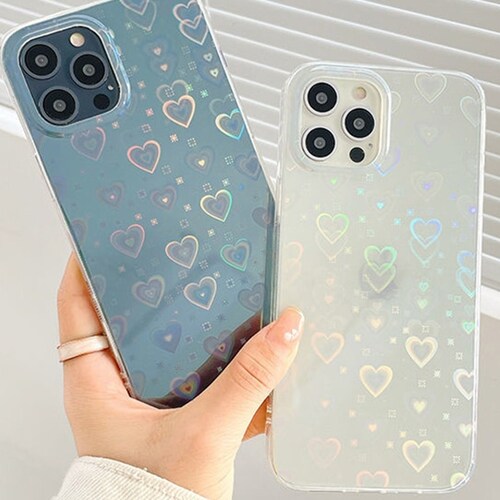 Aesthetic Phone Case Love Heart Laser Clear Iphone Case For Etsy Singapore