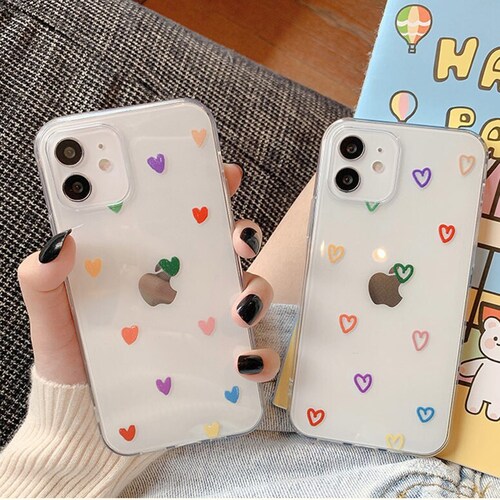 Broek Kalksteen Pidgin Cute Love Heart Clear Iphone Case for Apple Iphone 7 8 Plus X - Etsy